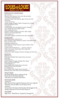 louis louis restaurant menu